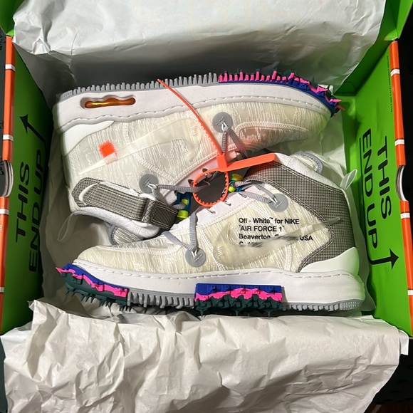 Nike Air Force 1 Mid X Off White Colab. NWT Size 11(white) - Picture 13 of 13